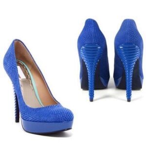 Rachel Rachel Roy Kamaria Blue Leather Platform Pumps
